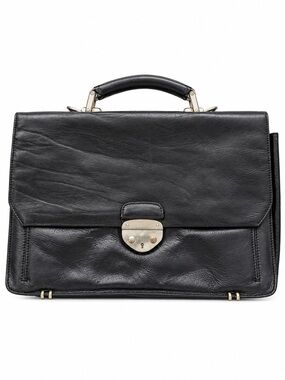 OCHNIK V 200 Genuine Leather Black Briefcase Attache Bag